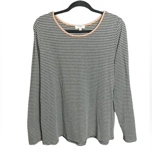 Umgee Long Sleeve Elbow Patch Tee Size: L - Picture 1 of 4